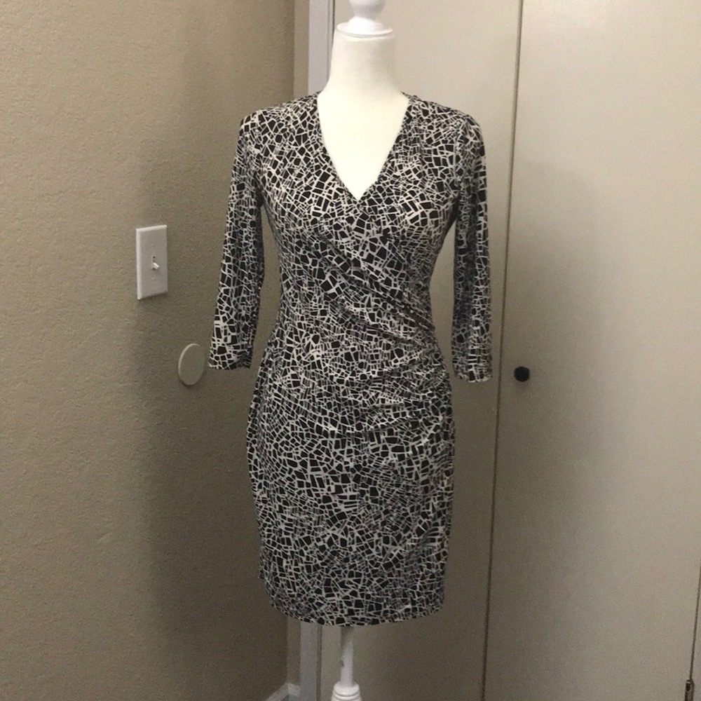 Chaps sheath 3/4 sleeve dress
